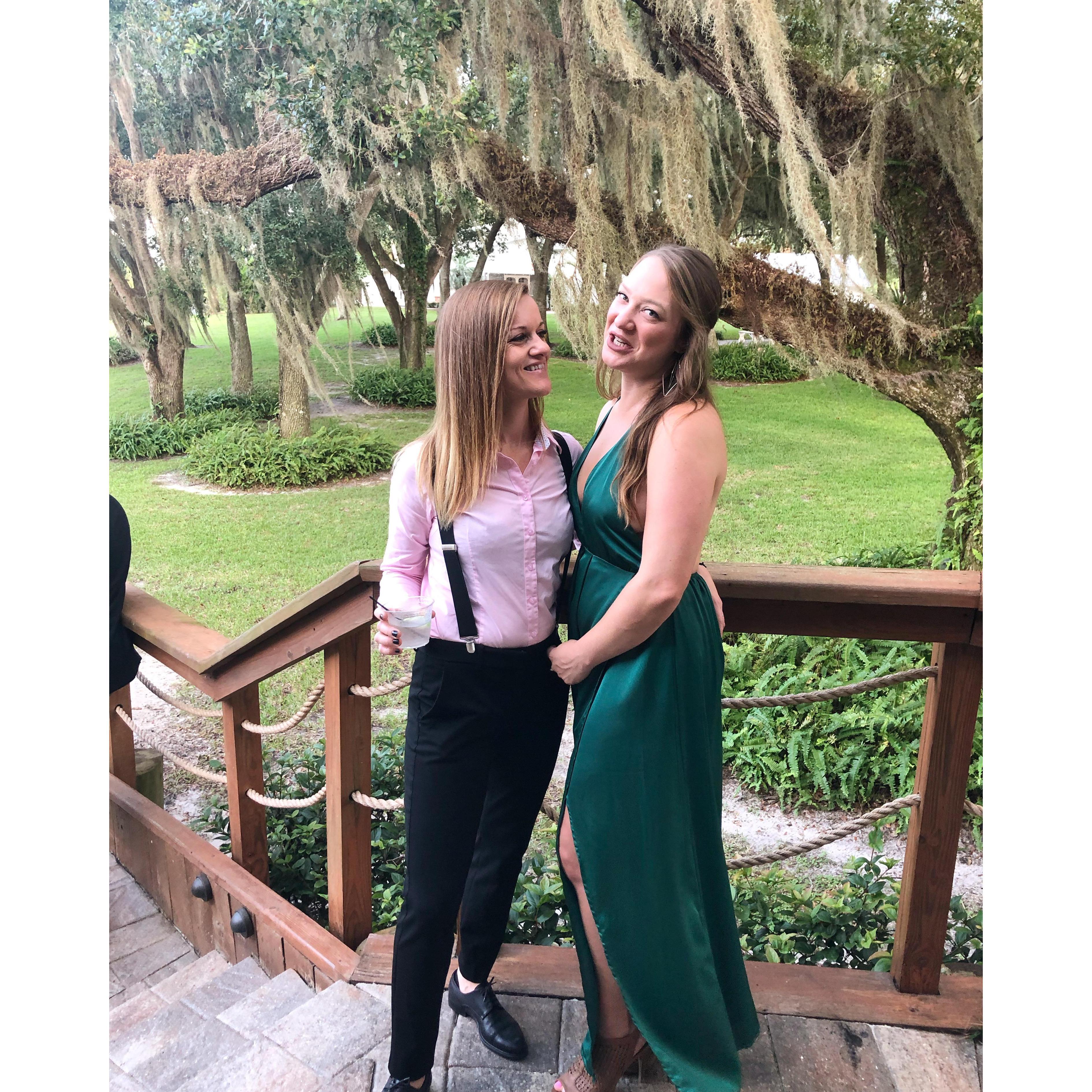At our good friends wedding in Florida. Nikki can't keep her eyes off of Lindsey!