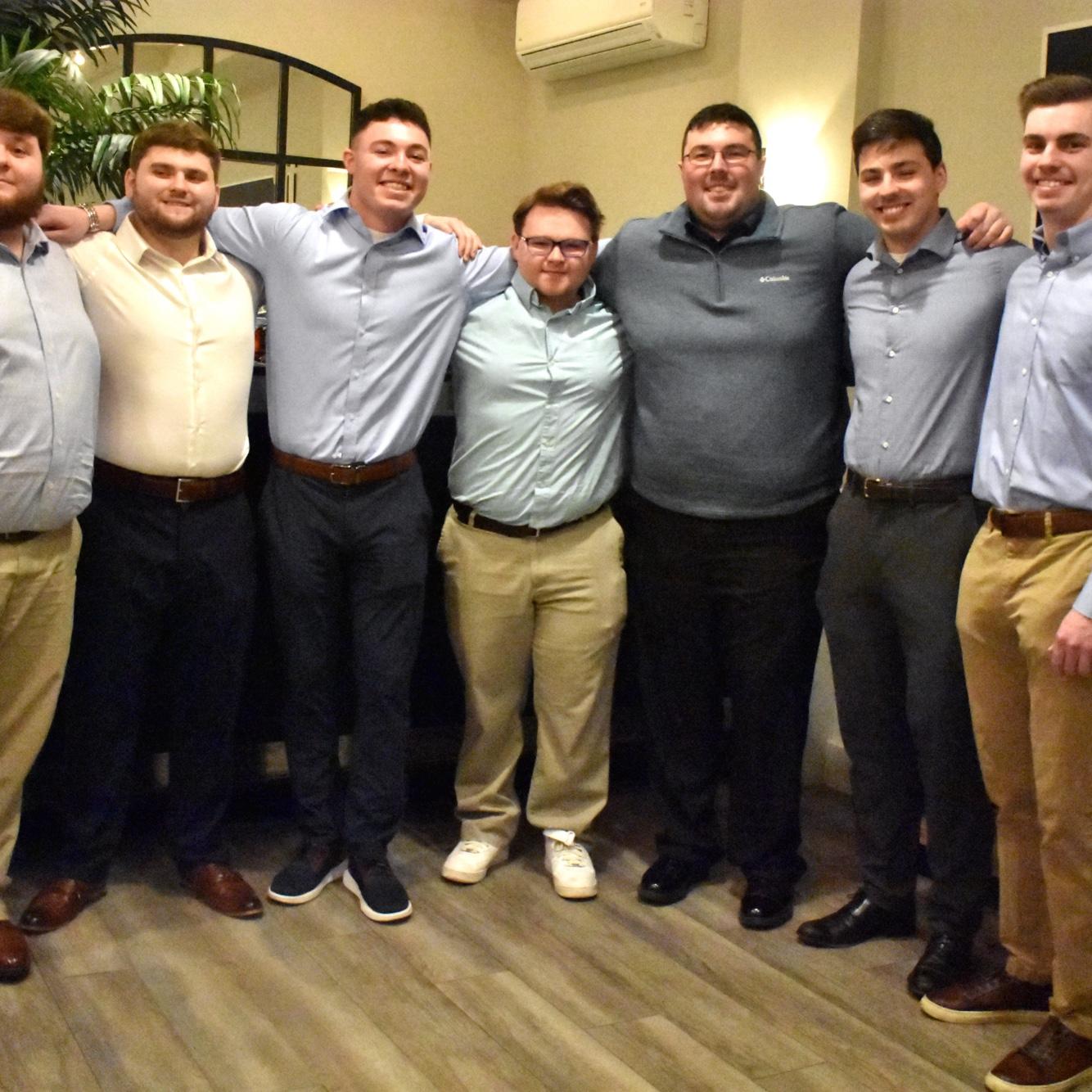 Groomsmen (LEFT TO RIGHT): Dylan, Logan, Liam, Garrett, Justyn, Derick, Brendan)