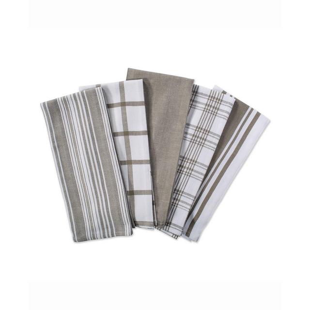 Assorted Woven Dishtowel, Set of 5