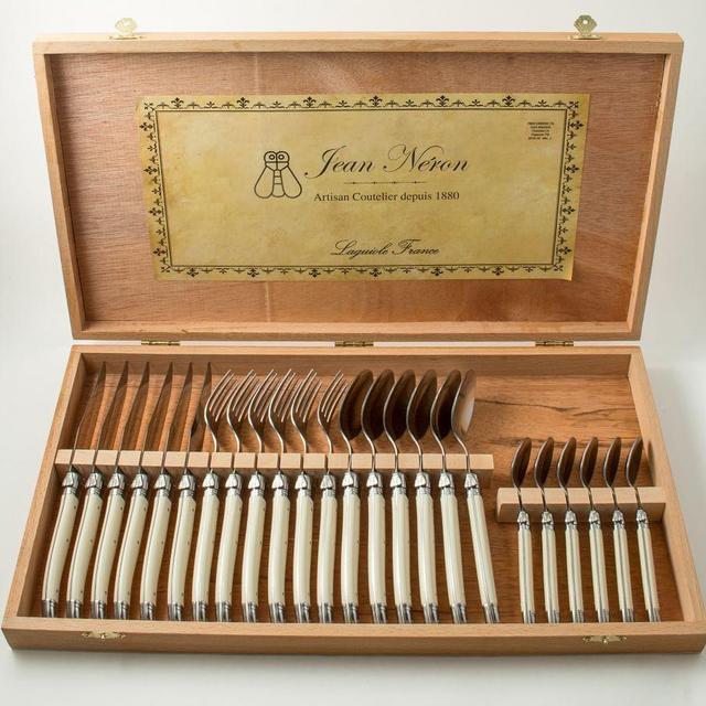 Laguiole 24-Piece Flatware Set, Ivory