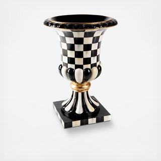 Courtly Check Pedestal Tabletop Urn