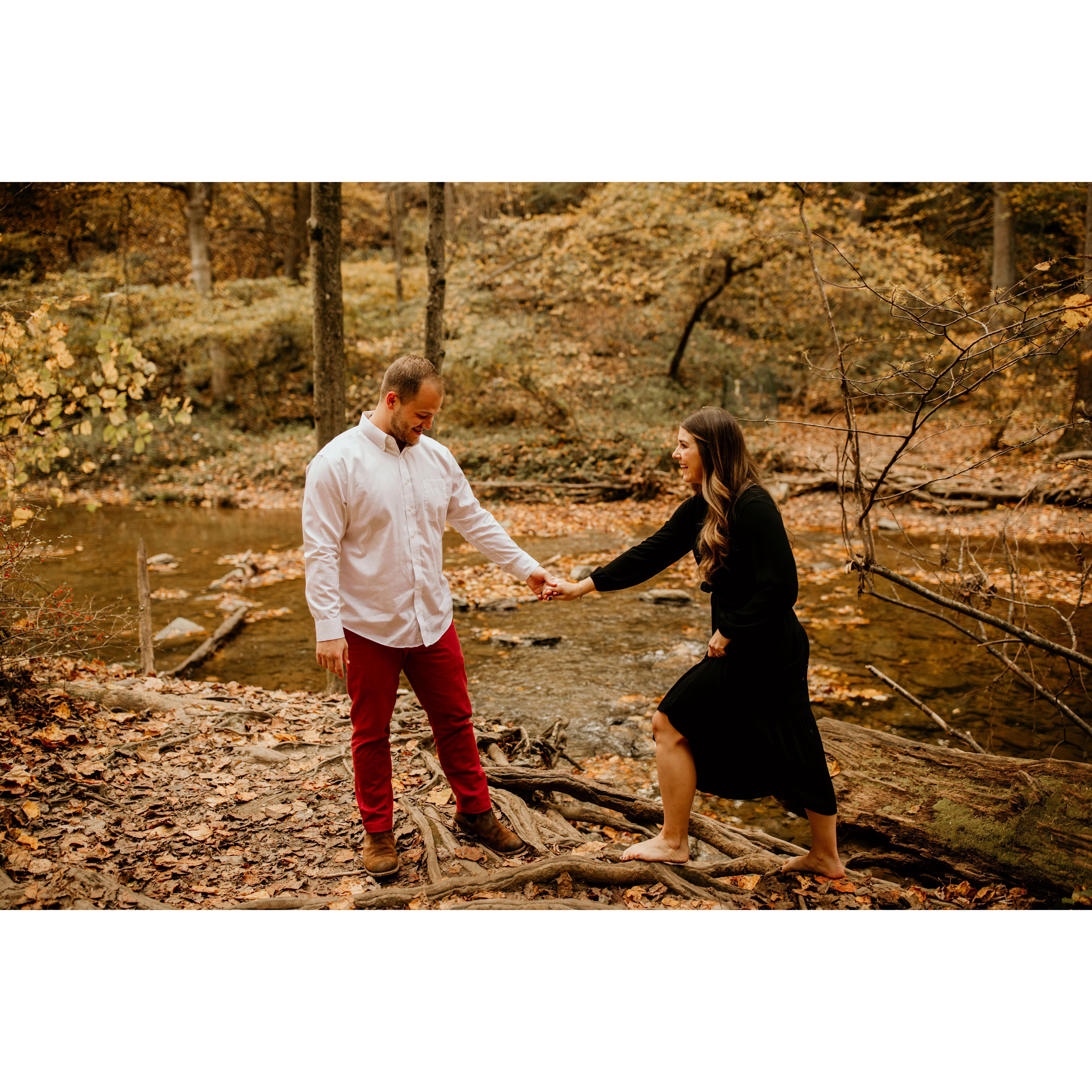 Round 2 of engagement photos at Kilgore Falls!