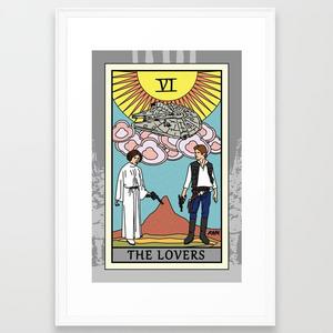 The Lovers - Tarot Card Framed Art Print