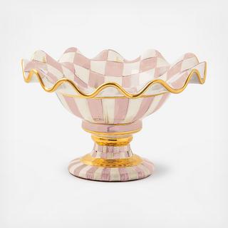 Rosy Check Ceramic Compote