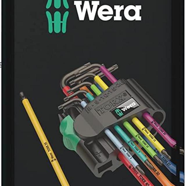 Wera Tools 05073599001 967 SPKL/9 TX BO SB L-Key Set Tamper-Proof TORX Screws, One Size, Multi
