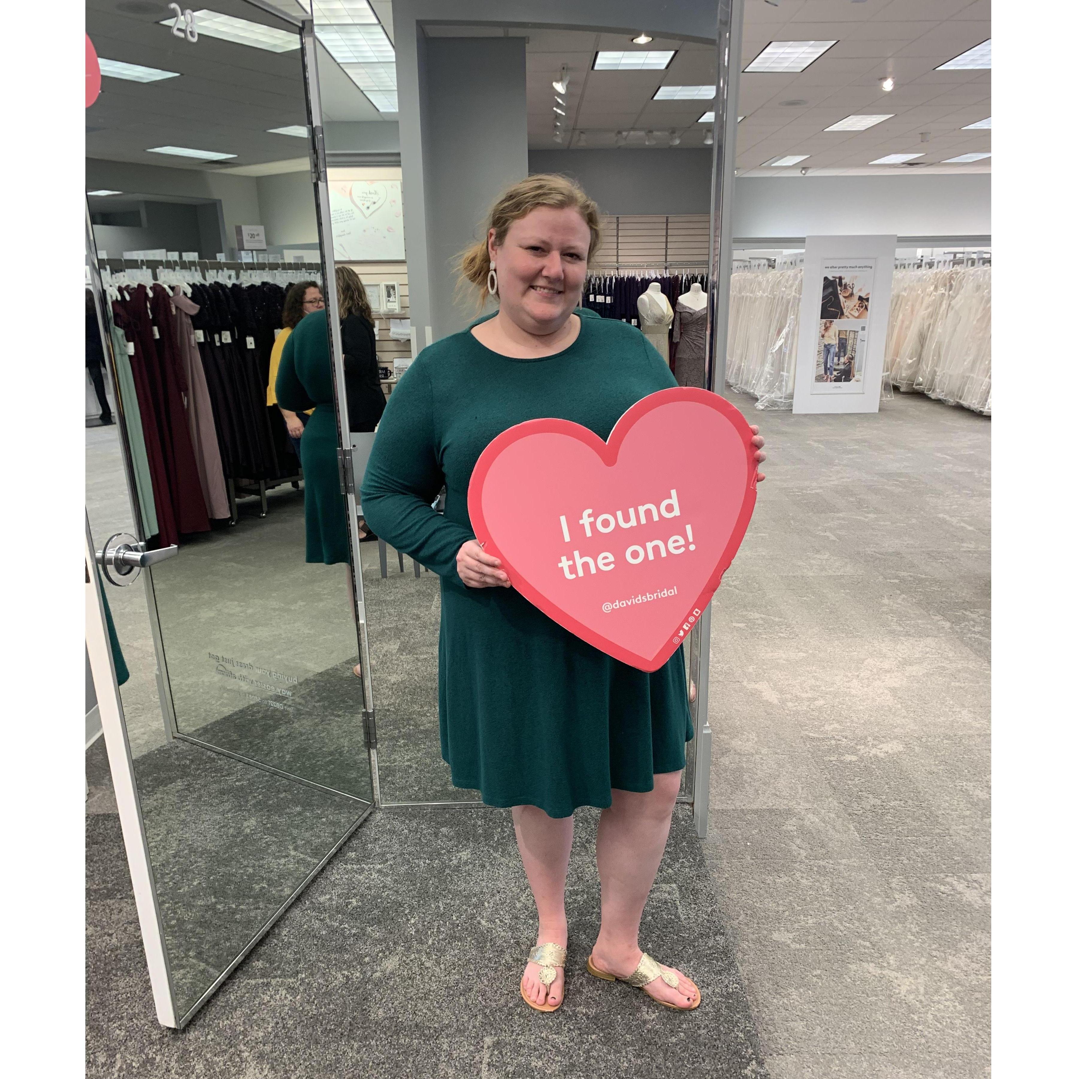 The Bride found her dress on 10.02.2021