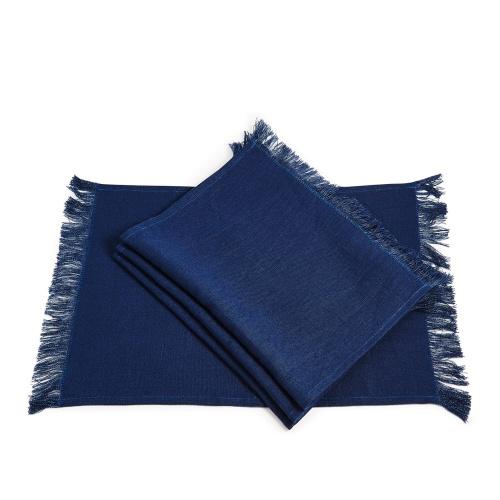 Country House Set of 4 Placemats, Navy