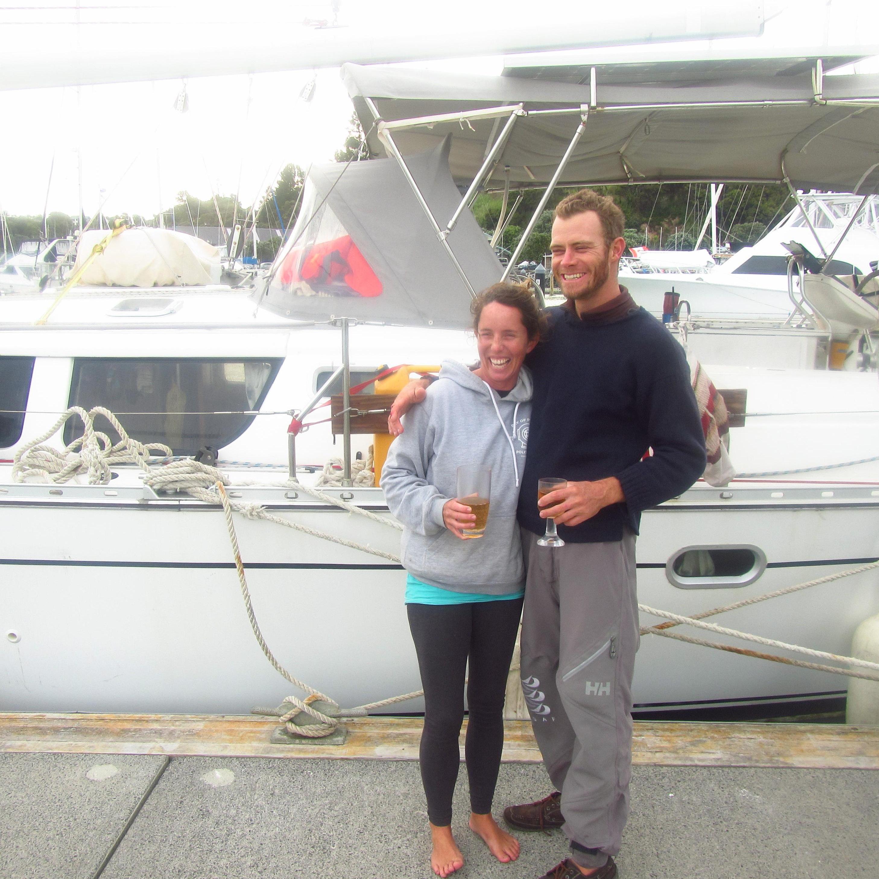 Arriving back into NZ after we sailed all the way across the Pacific