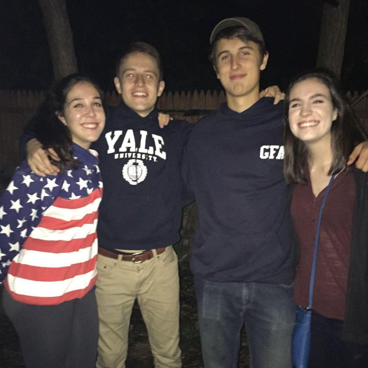 The night it all began! John and Annalise knew each other, but Julia (who took this picture), tried to set them up at a party in 2015. They'd go on to be "just friends" for another year.