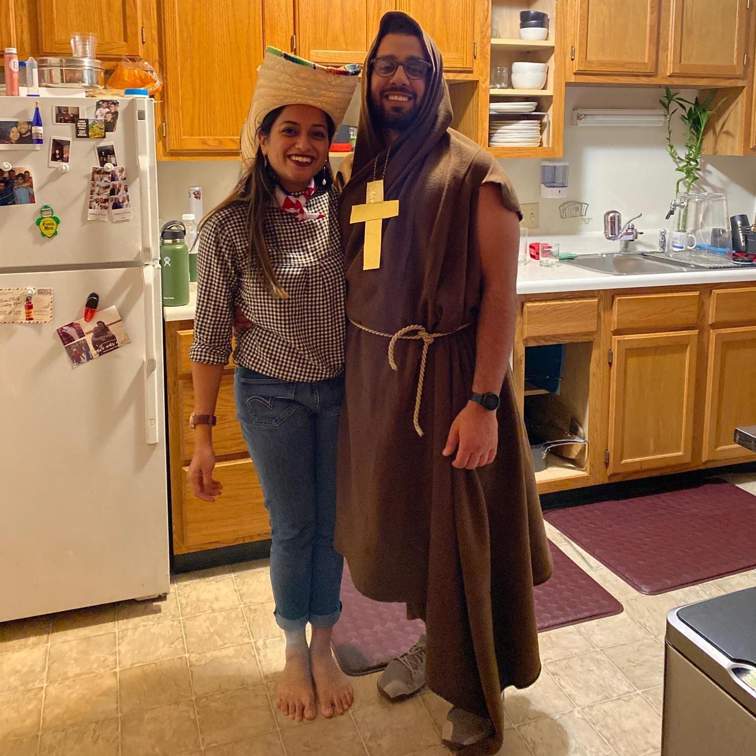 Our first Halloween together. Ask us about our scandalous couple costumes in Jodhpur! #NSFW :D October 2020.