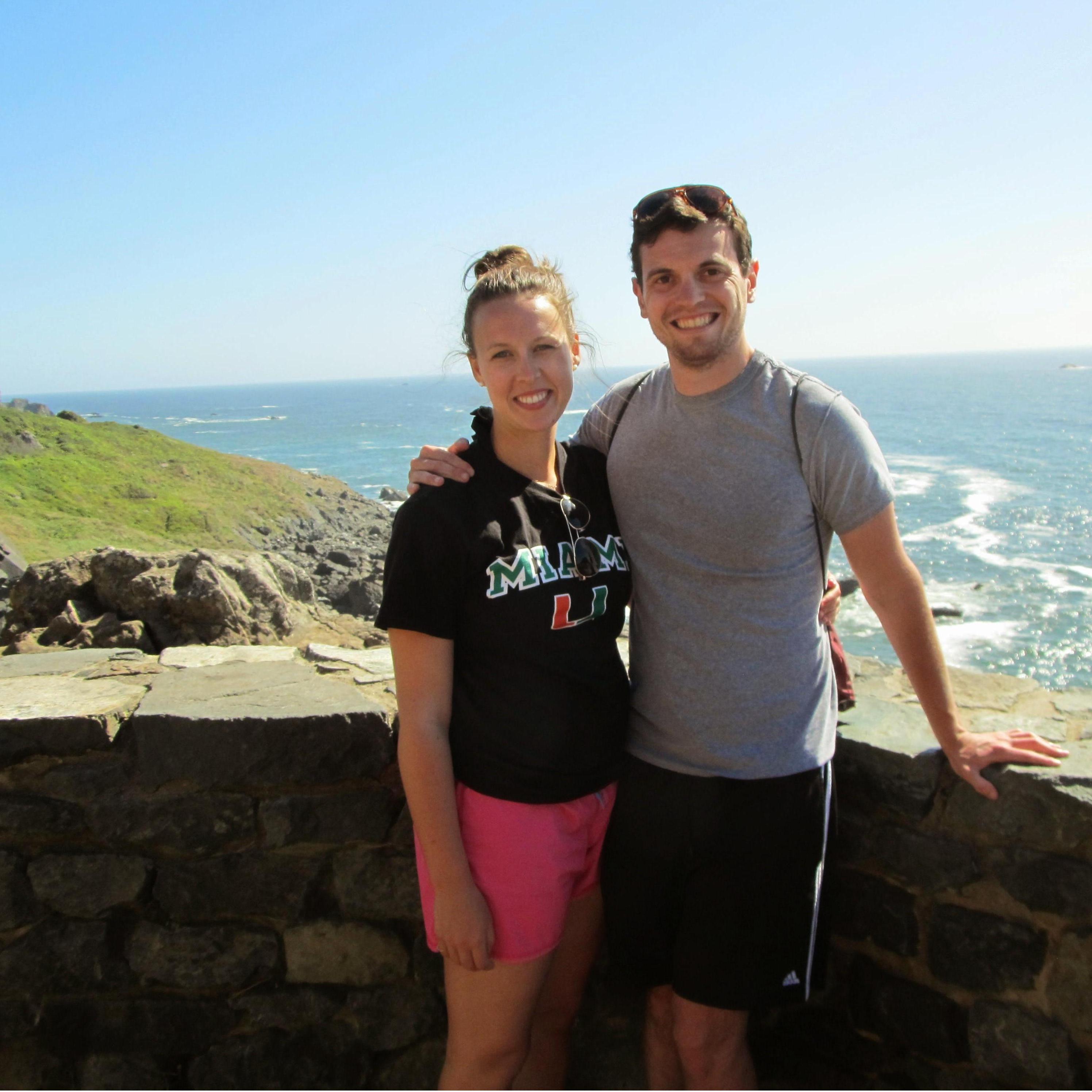 Post-Master's trip to CA - with Sarah foreshadowing our move to Miami
