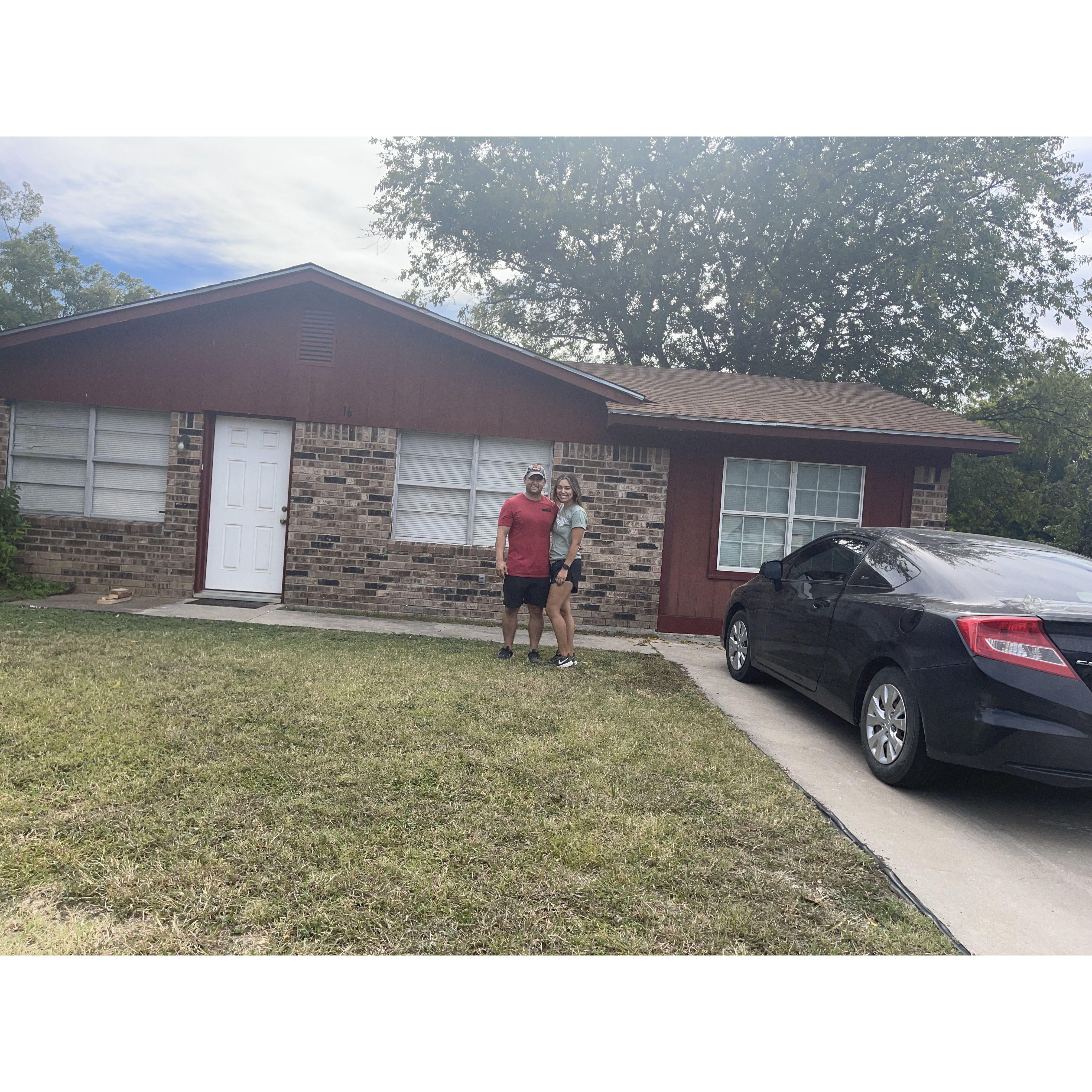 Our first home! And if you've seen it since, wow, what a difference a little blood, sweat and tears will get ya!