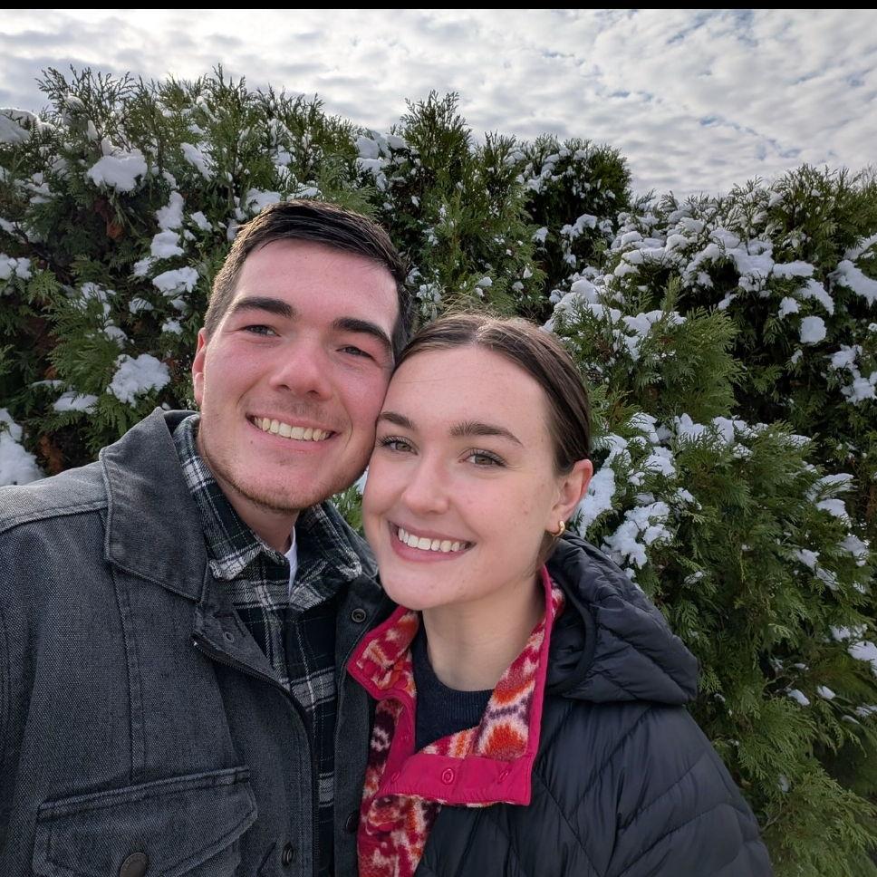 Snow day! Right before this we made the MacCallum 2024 Chrismas card after church! First card with Lacey :)