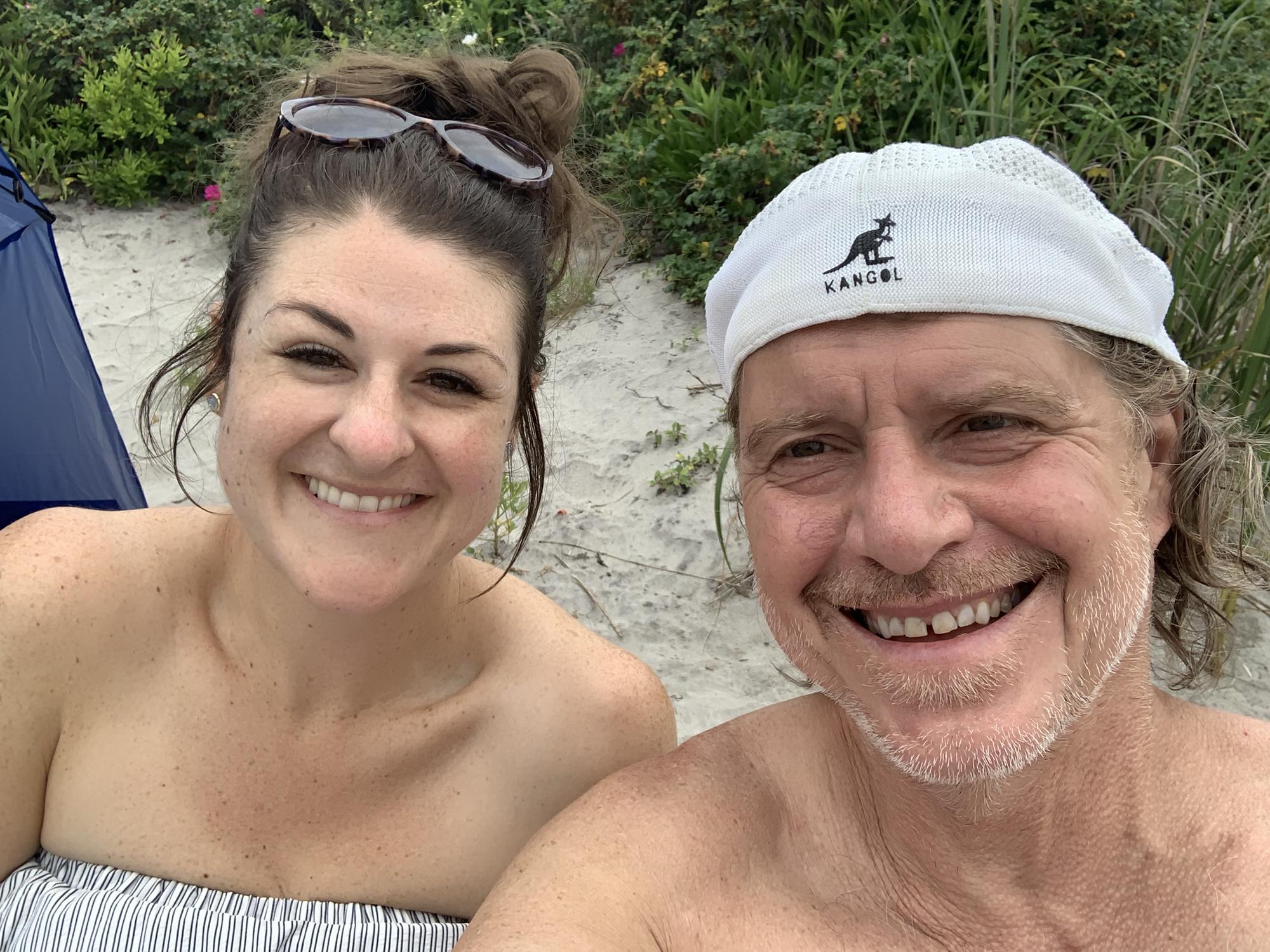 Beach day at Scarborough State Beach in Rhode Island June 2020