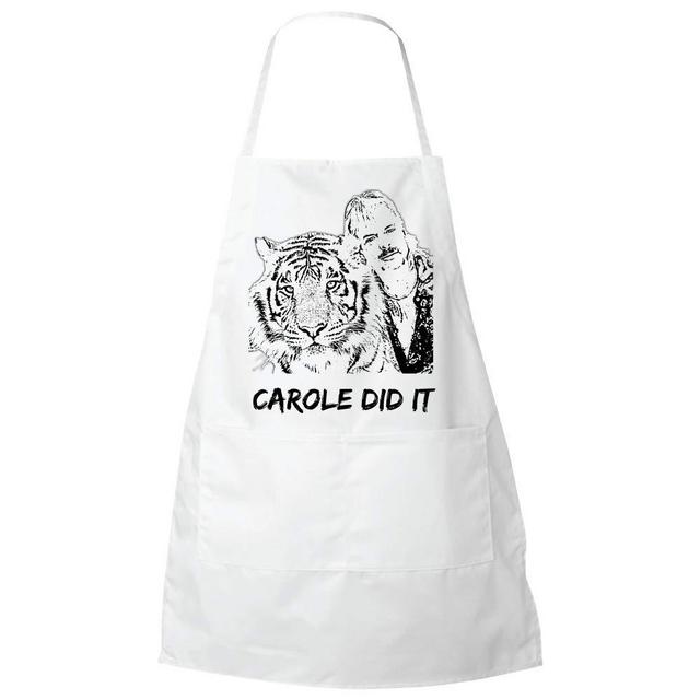 Carole Did It Novelty Tiger King Cooking Apron - Cool Joe Exotic Kitchen Apron - Makes a Great Novelty Funny Gift