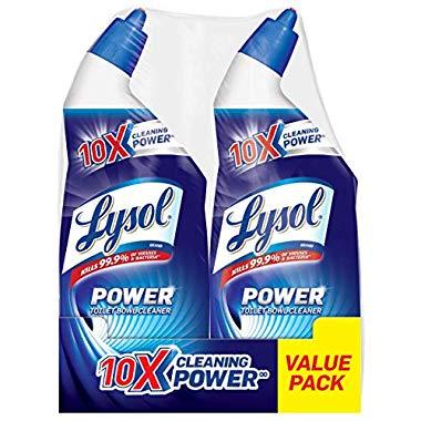 Lysol Power Toilet Bowl Cleaner, 48oz (2X24oz), 10X Cleaning Power (packaging may vary)