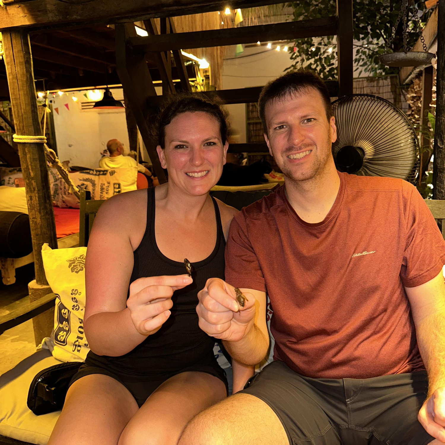 Eating insects, frogs, silk worns, and tranculas -Cambodia