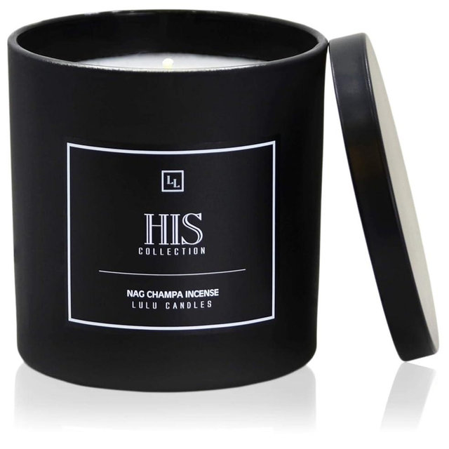 Lulu Candles | Nag Champa - Indian Incense - His Collection | Luxury Scented Soy Jar Candle | Hand Poured in The USA | Highly Scented & Long Lasting- 9 Oz.