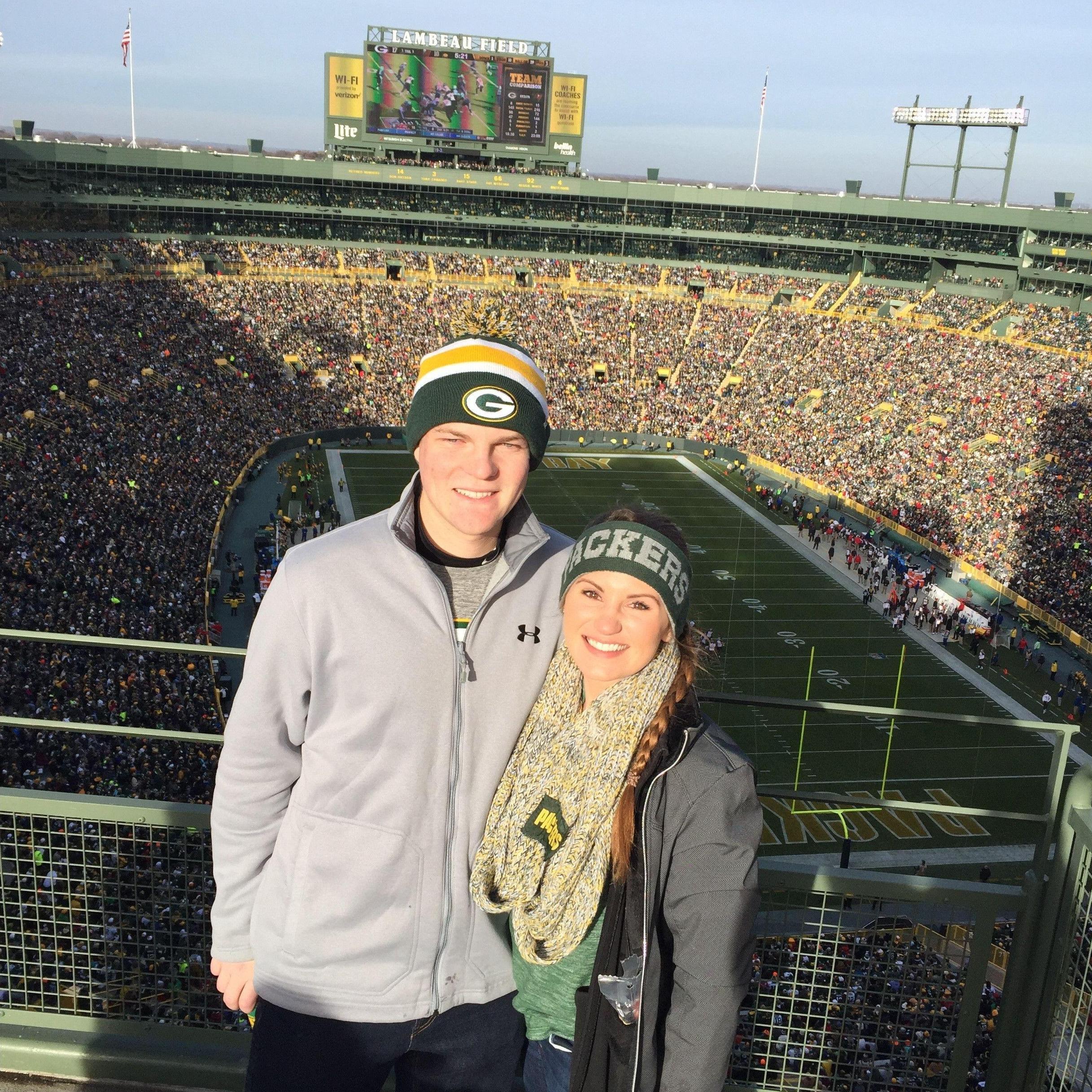 Pit stop at Lambeau Field after a work trip