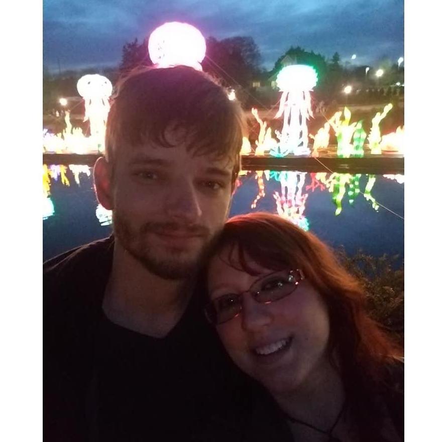 Our first time at the Lantern Festival at the Botanical Garden.