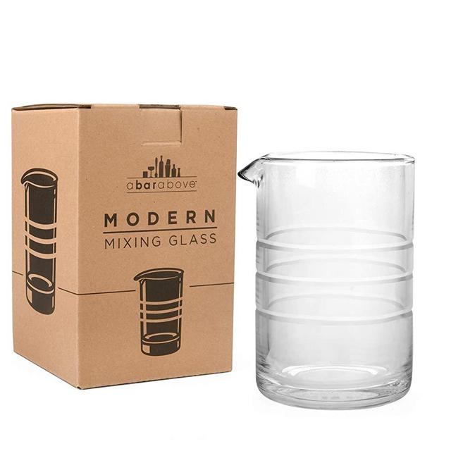 A Bar Above Mixing Glass for Stirred Cocktails (Modern Style) Seamless, Thick & Durable mixing glass for Craft Bars & Professional Bartenders