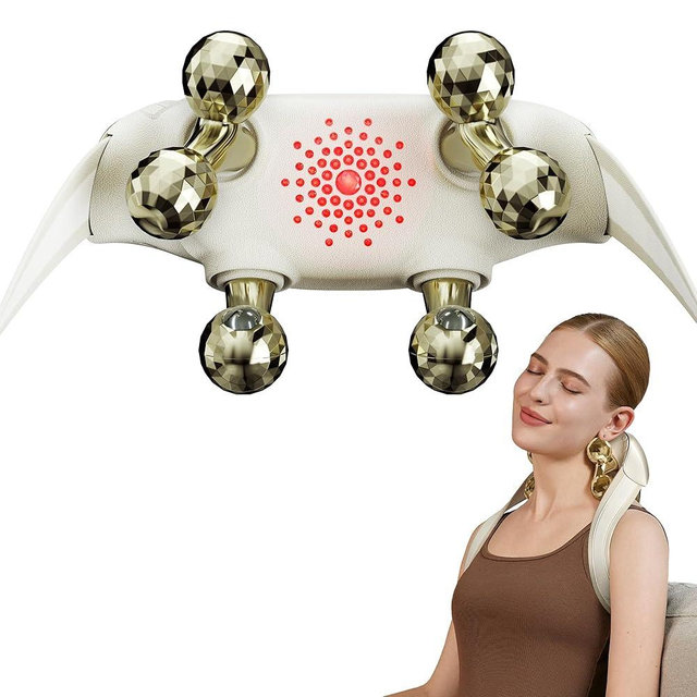 SKG Neck Massager for Pain Relief Deep Tissue Shiatsu Neck and Shoulder Massger with Heat Flex Massager H7 Ultra E Gifts for Men and Women