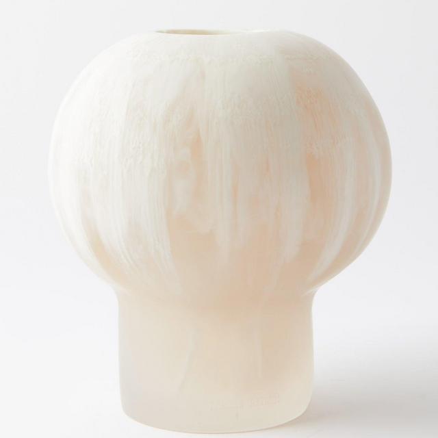 Dinosaur Designs Pearl medium marbled-resin vase