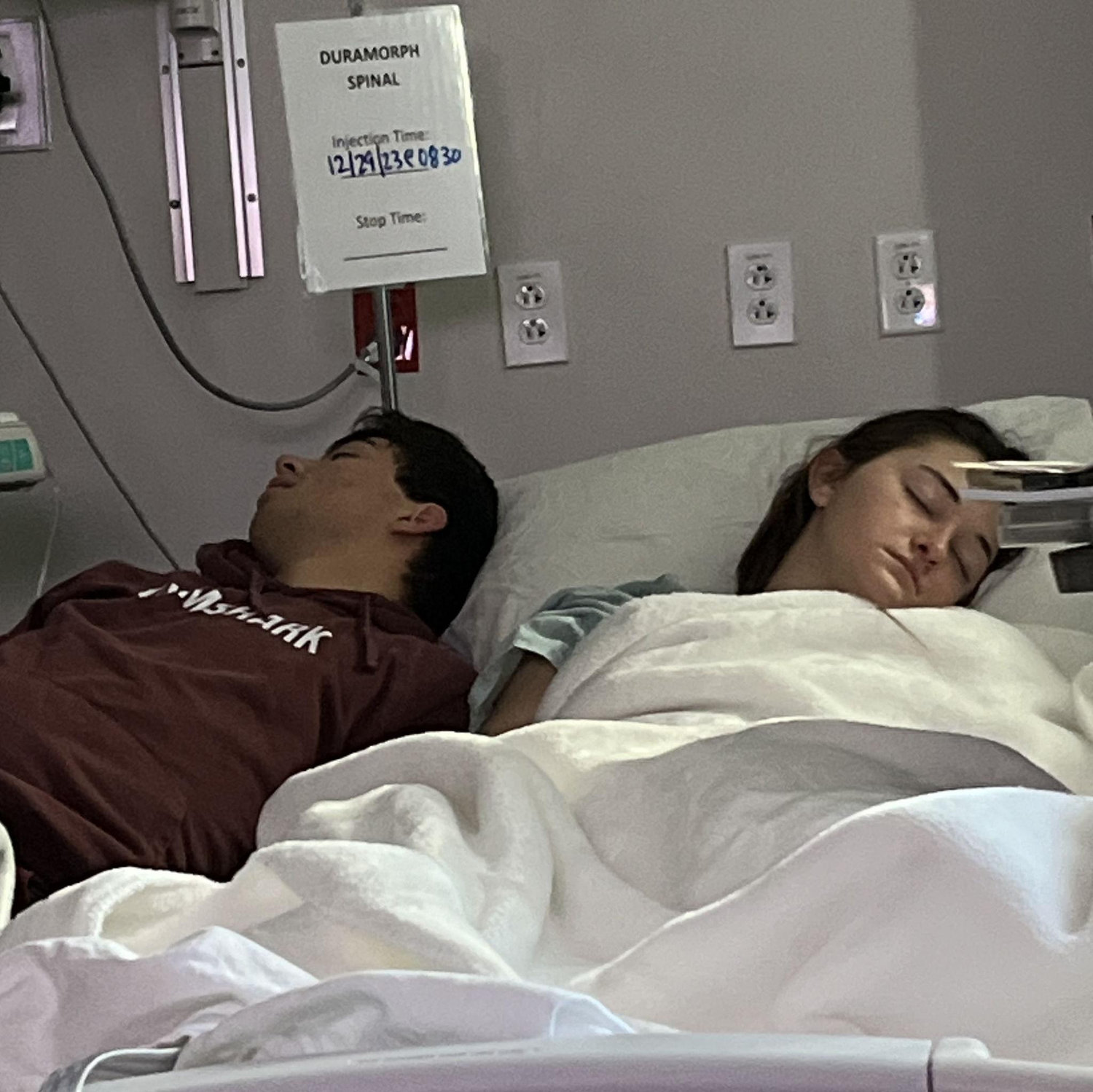 Marco supporting Amandalynn after hip surgery:(
