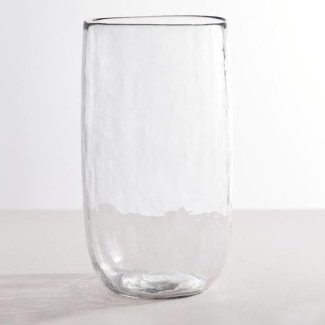 Hammered Glass Hurricanes, Clear, Large