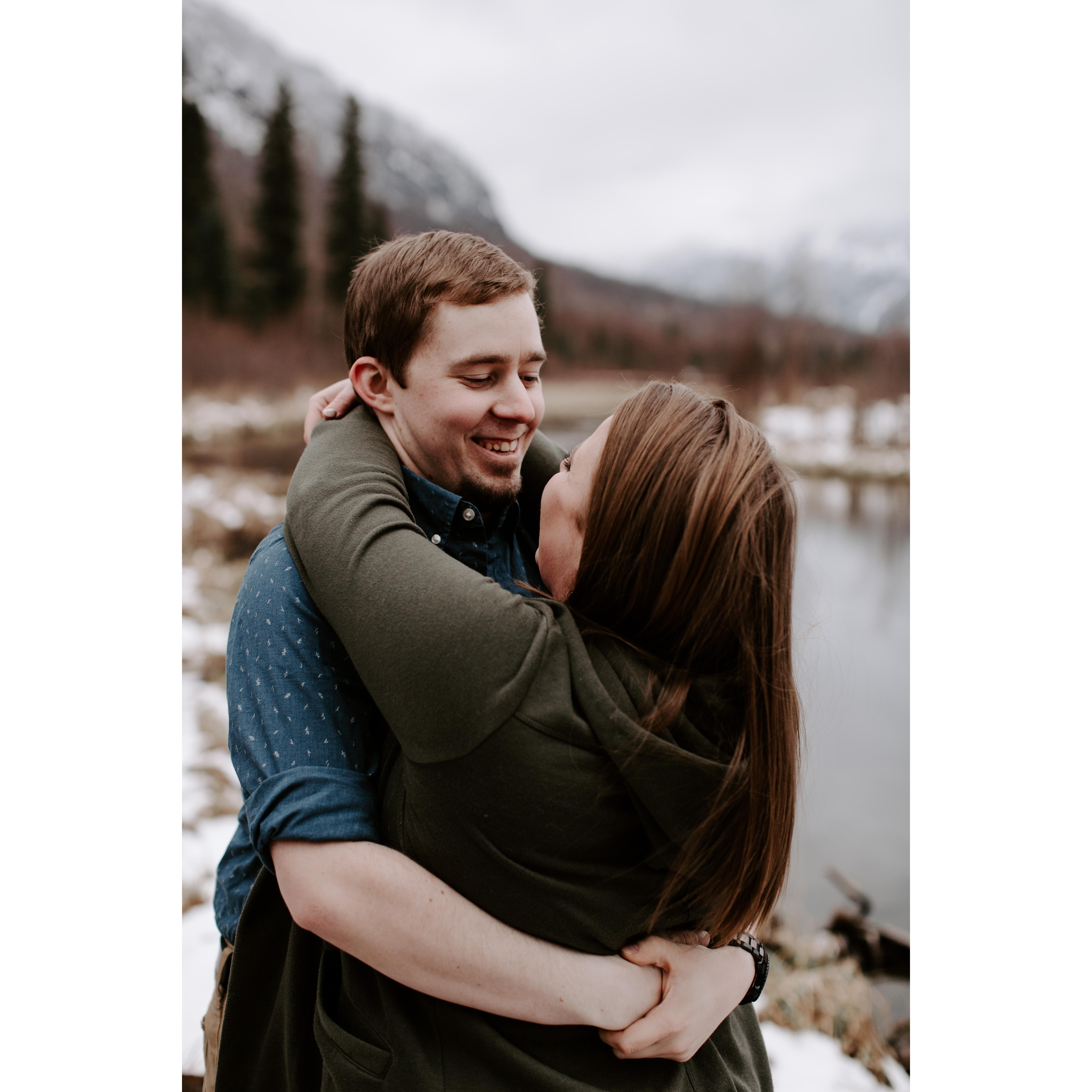 Engagement photos done in Alaska at Eagle River Nature Center by the amazing Sarah French.
Instagram: @sarah.french.photo
Facebook: @Sarah French Photo
Website: sarahfrenchphoto.com