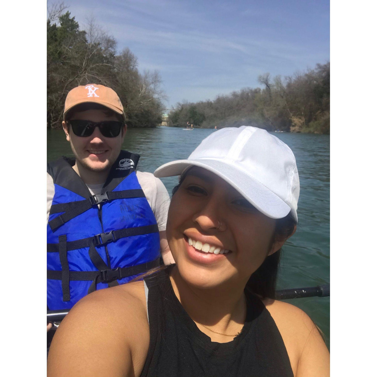 Kayaking on Lady Bird Lake, Austin, TX