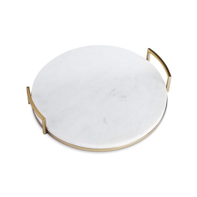 Thirstystone Round Marble Tray with Handles