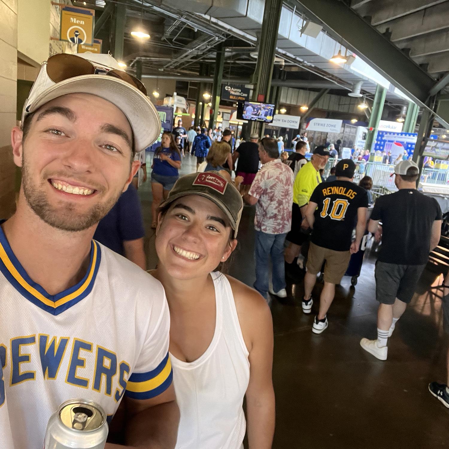 First baseball game as a couple.