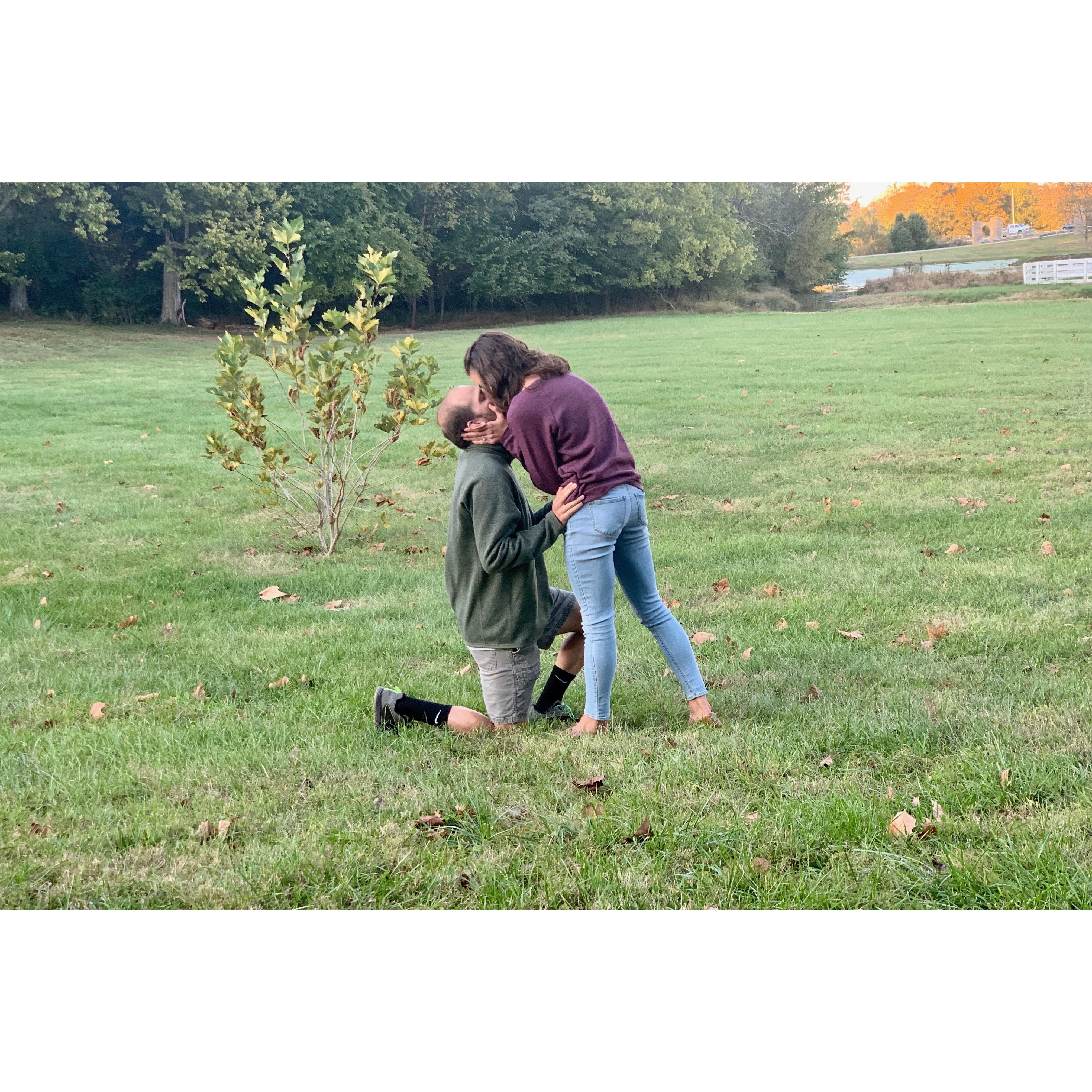 The sweetest proposal, John took Tabitha back to the place where they first met.