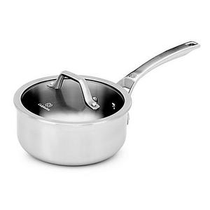 Calphalon® Signature™ Stainless Steel 2.5 qt. Covered Shallow Saucepan