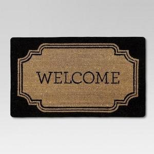 Welcome Estate Rubber & Coir Doormat (1'7"x2'7") - Threshold™