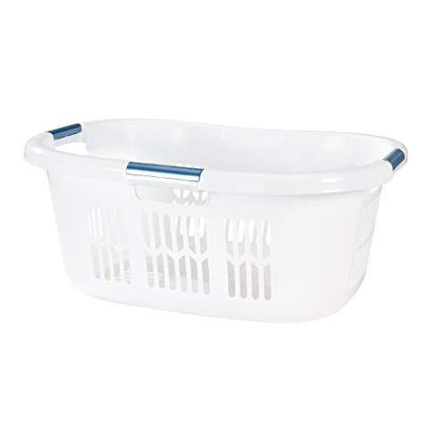 Rubbermaid FG299587WHTRB Laundry Basket, 2.1-Bushel