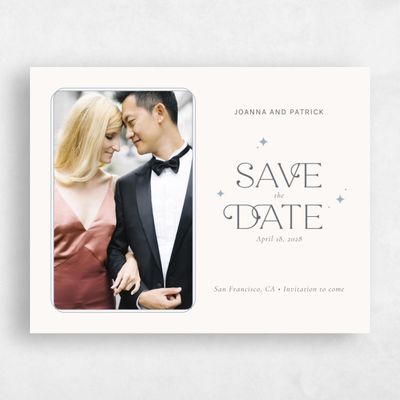 Beige Wedding Save the Date - Jelani Photo