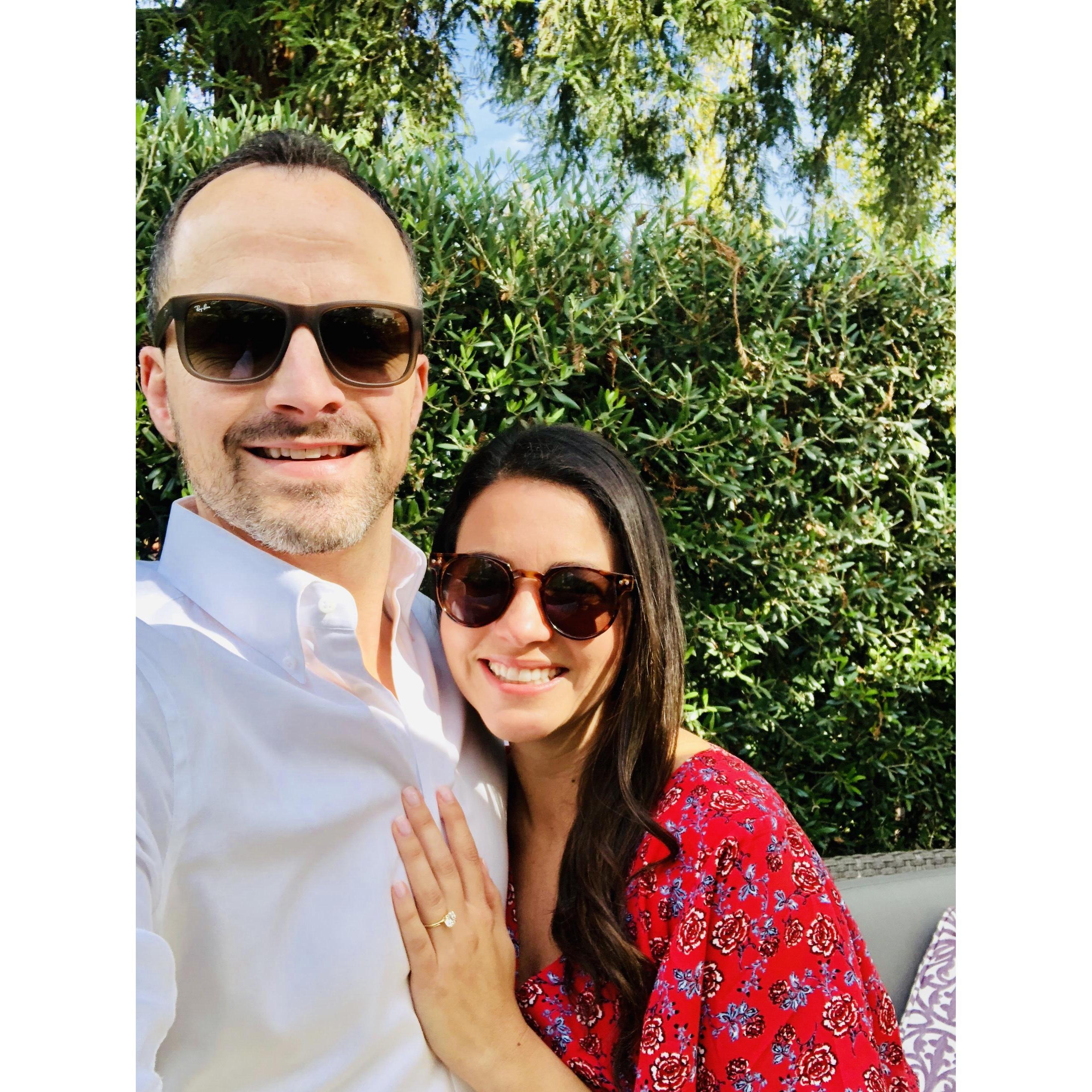 Moments after our engagement!