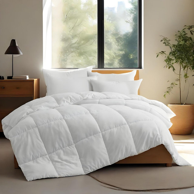 Lightweight Summer Down Alternative Comforter Duvet Insert - Peace Nest, Queen