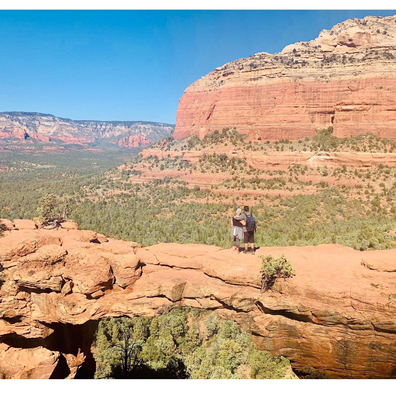 We hiked and climbed up to Devils Bridge in Sedona. Breathtaking.