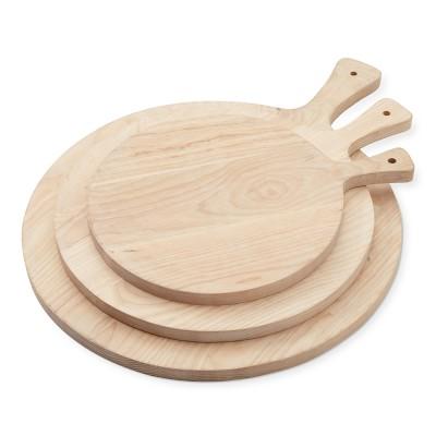 Ash Wood Round Cheese Board - Large