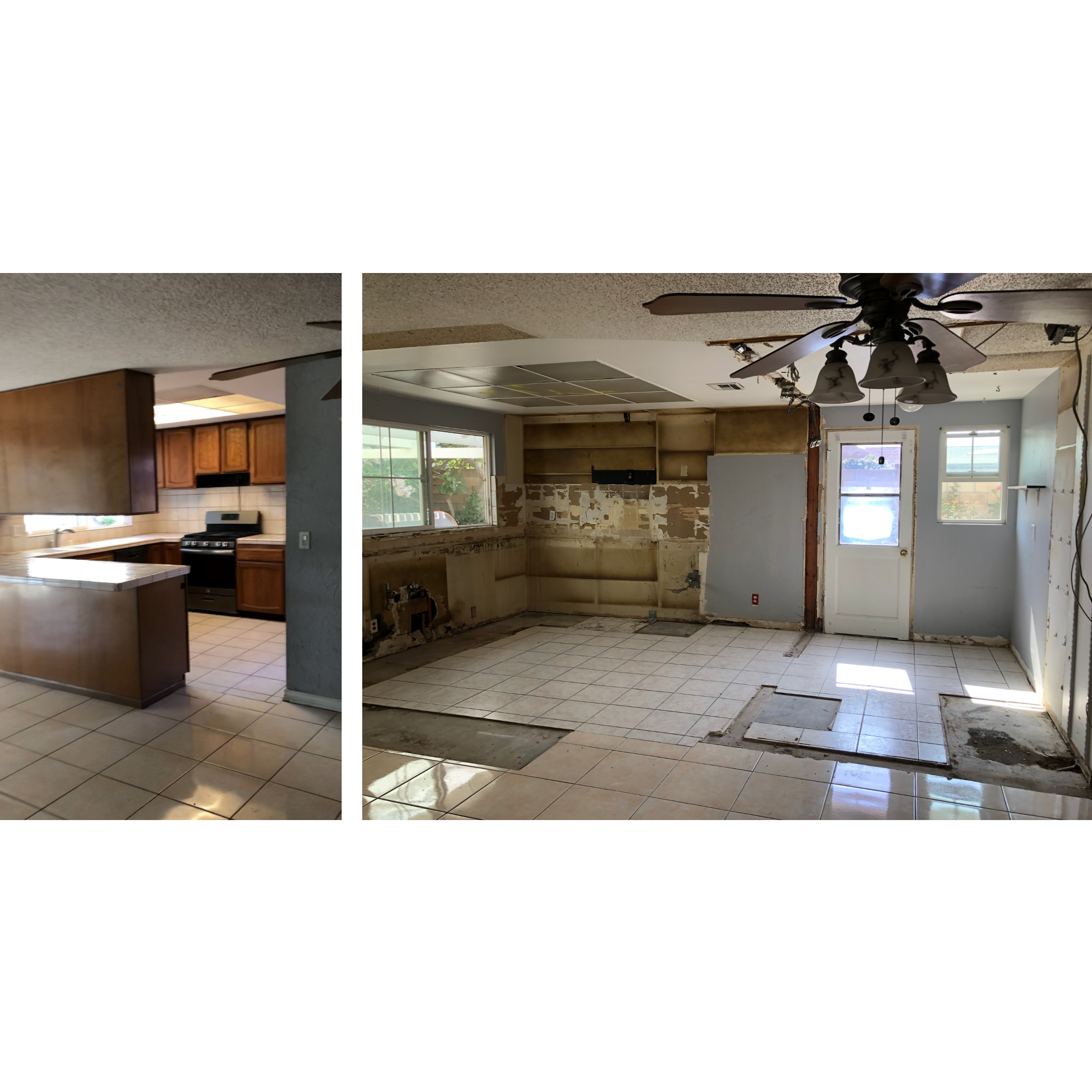 Kitchen progress. We opened up the entire kitchen layout.