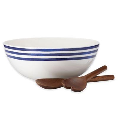 kate spade new york Charlotte Street™ East Salad Set with Servers in Indigo