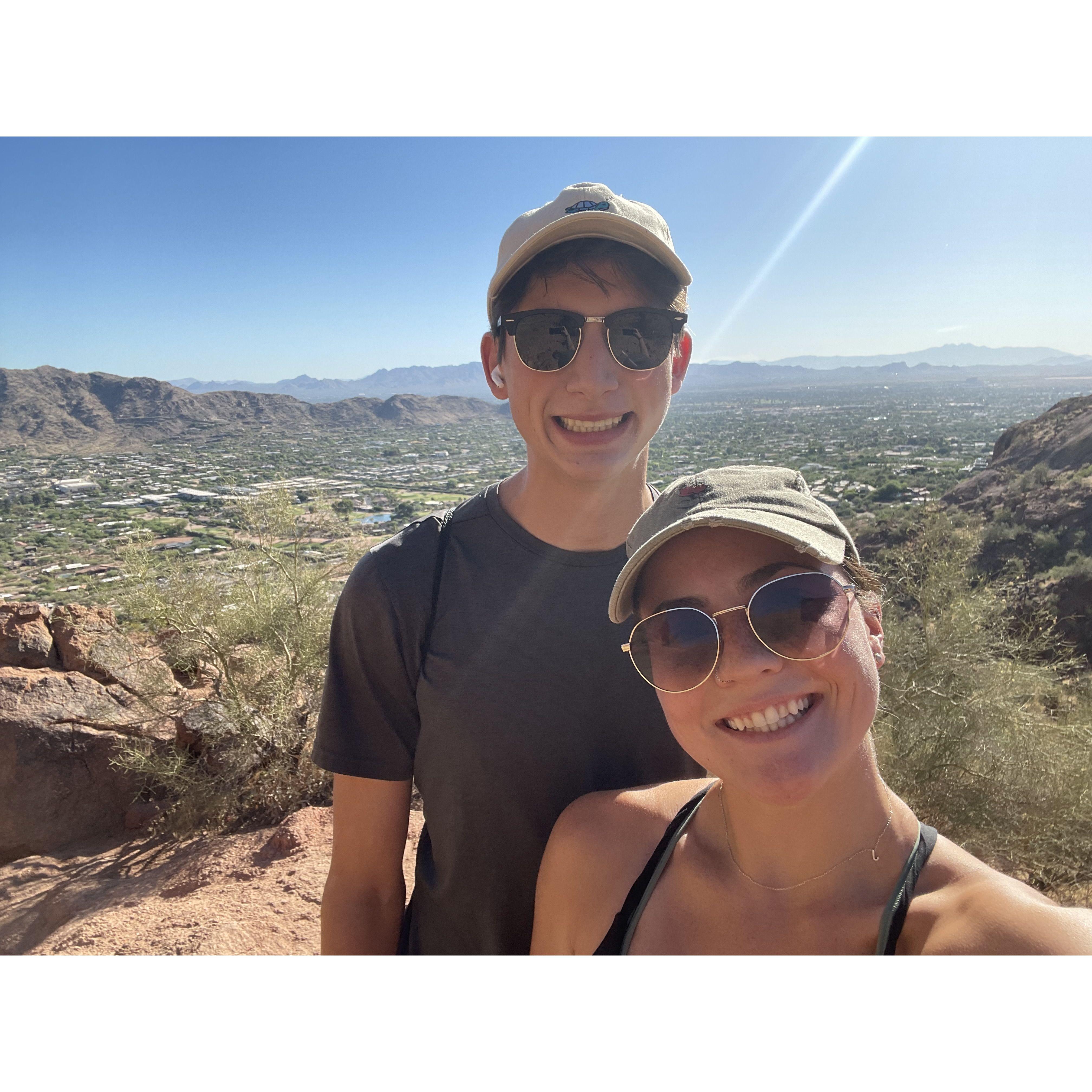 At the top of Camelback mountain