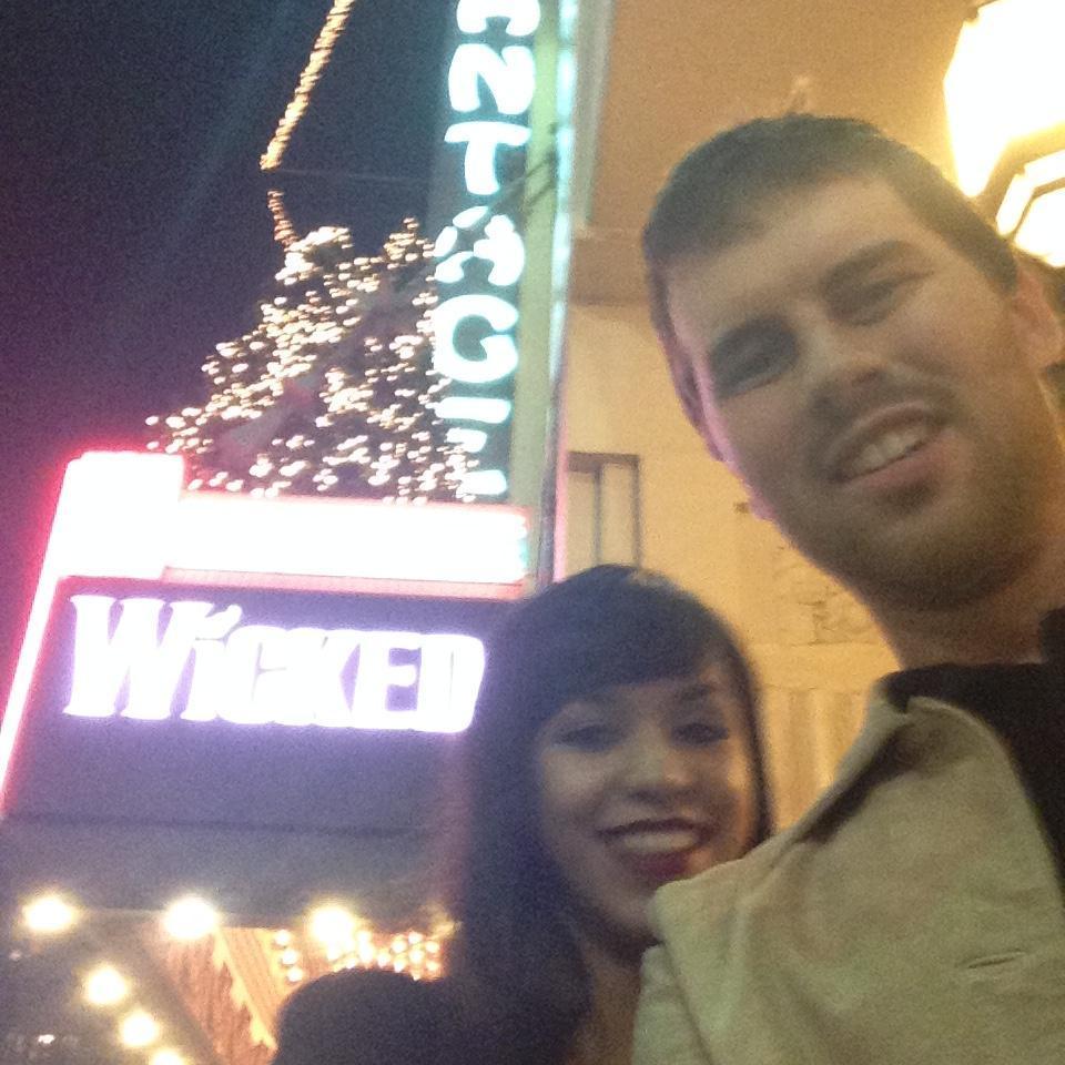 2nd anniversary going to see Wicked, 2014