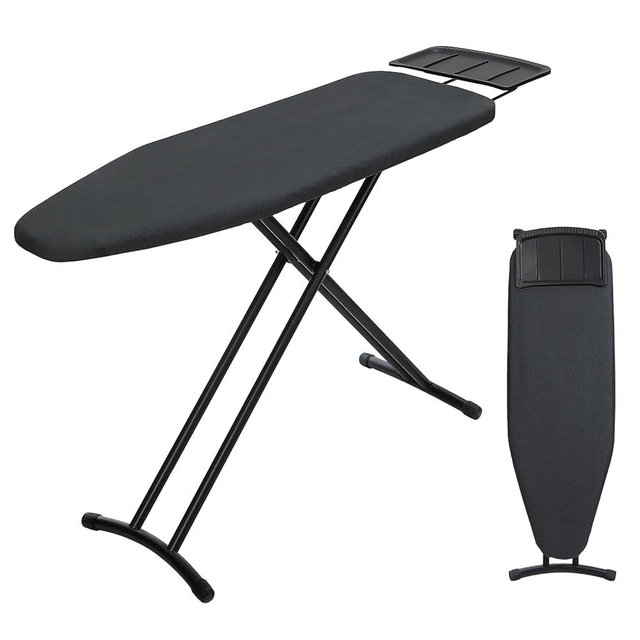 Ironing Board 48x15, Wide Heavy Duty Full Size Iron Board with Retractable Iron Rest, BlissBoard Sturdy Frame with Ultra Thick Padding, Heat-Resistant Cover, Height-Adjustable