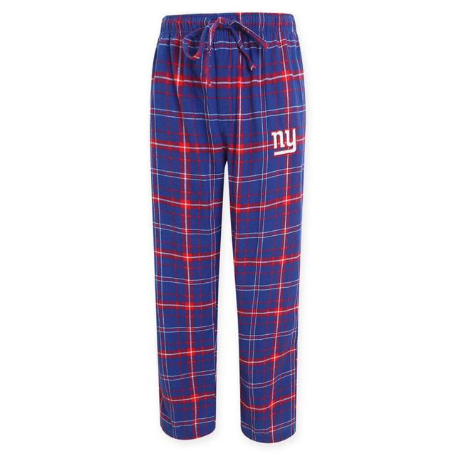 NFL New York Giants Men's 2XL Flannel Plaid Pajama Pant with Left Leg Team Logo