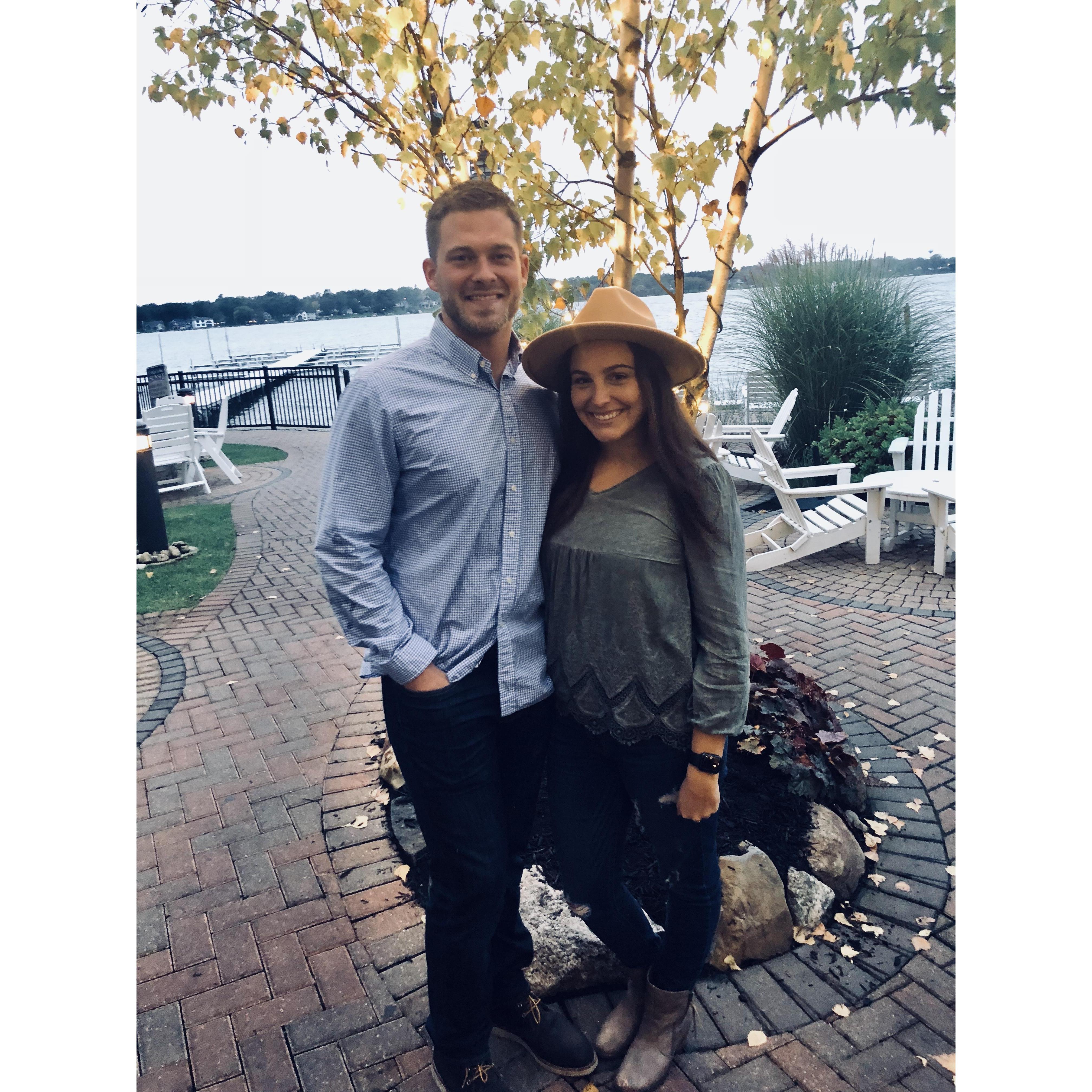 2018- Enjoying a fall dinner at the Lighthouse, another one of our favorites!
