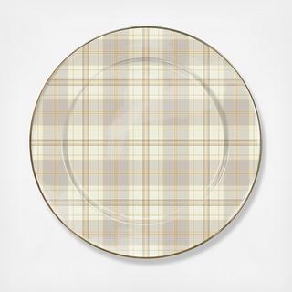 Tartan Latte Stainless Steel Serving Platter